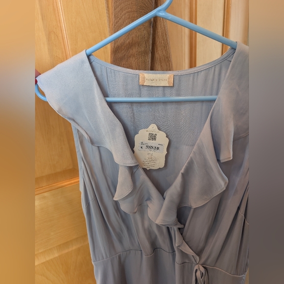 Altar'd State Soft Blue Ruffle Midi Dress - Picture 2 of 11